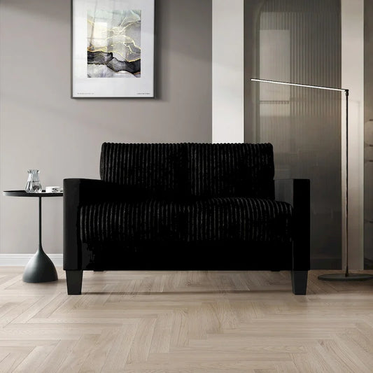 CraftPorch Corduroy Mid-Century Modern Velvet Upholstered Loveseat