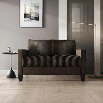 CraftPorch Corduroy Mid-Century Modern Velvet Upholstered Loveseat