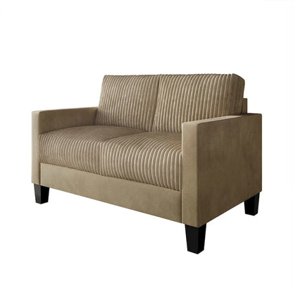 CraftPorch Corduroy Mid-Century Modern Velvet Upholstered Loveseat