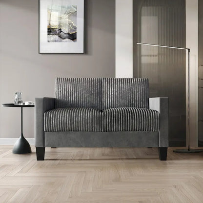 CraftPorch Corduroy Mid-Century Modern Velvet Upholstered Loveseat