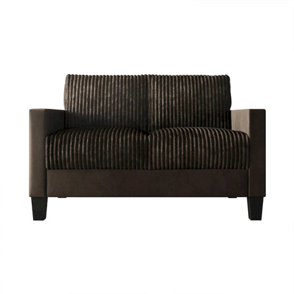 CraftPorch Corduroy Mid-Century Modern Velvet Upholstered Loveseat