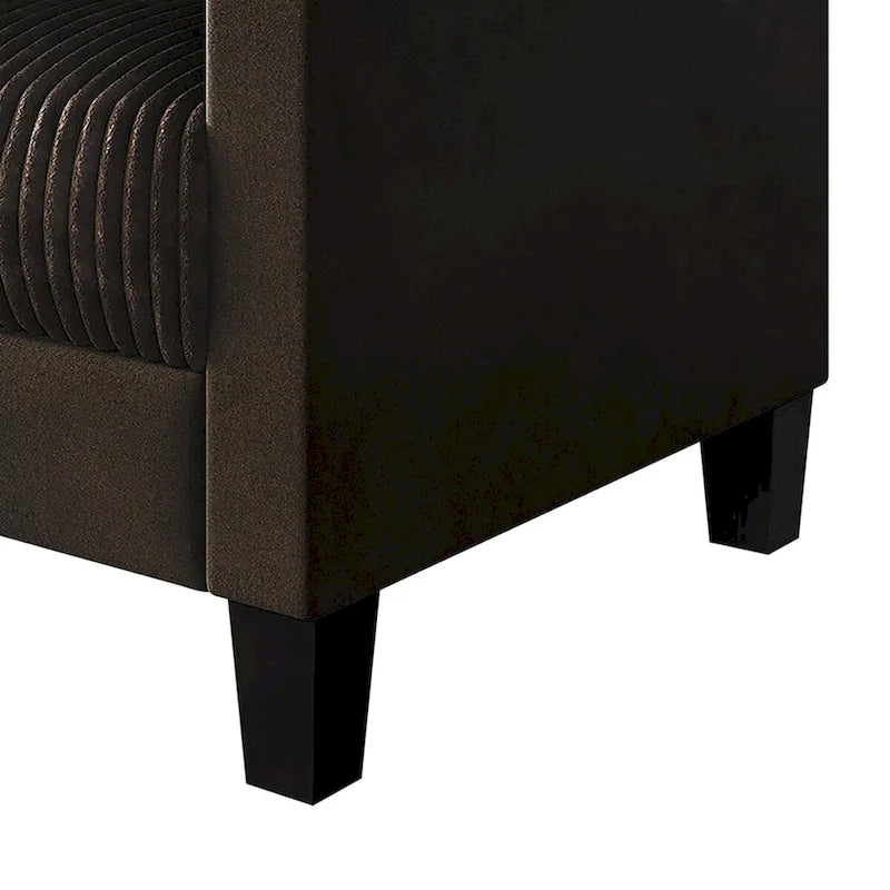 CraftPorch Corduroy Mid-Century Modern Velvet Upholstered Loveseat