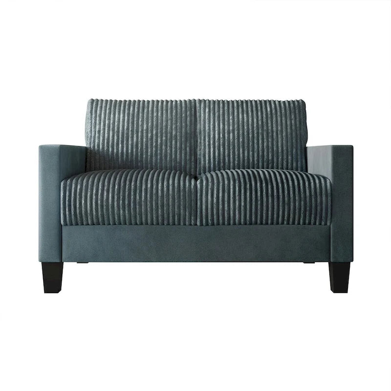 CraftPorch Corduroy Mid-Century Modern Velvet Upholstered Loveseat