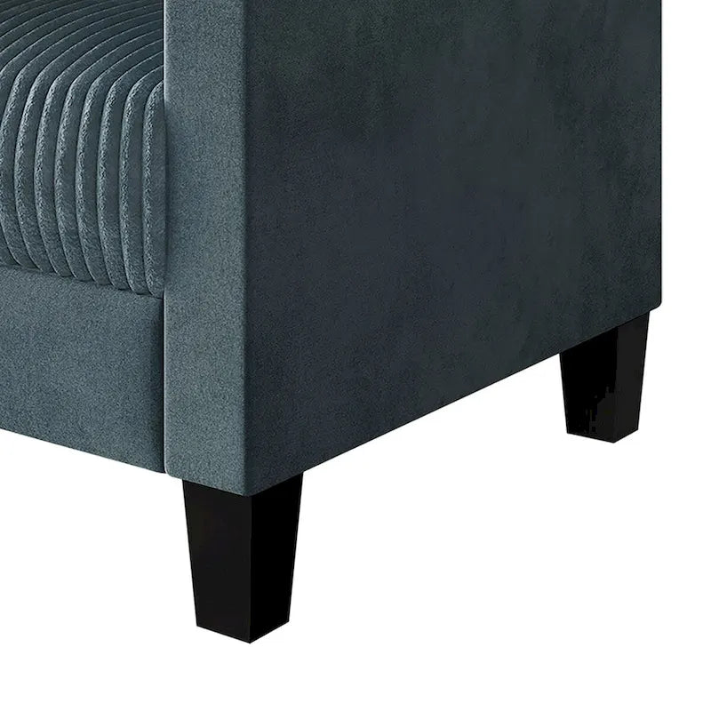 CraftPorch Corduroy Mid-Century Modern Velvet Upholstered Loveseat