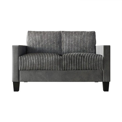 CraftPorch Corduroy Mid-Century Modern Velvet Upholstered Loveseat