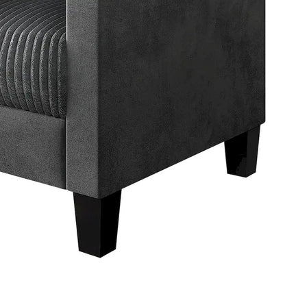 CraftPorch Corduroy Mid-Century Modern Velvet Upholstered Loveseat