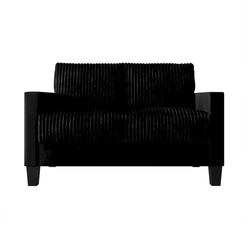 CraftPorch Corduroy Mid-Century Modern Velvet Upholstered Loveseat