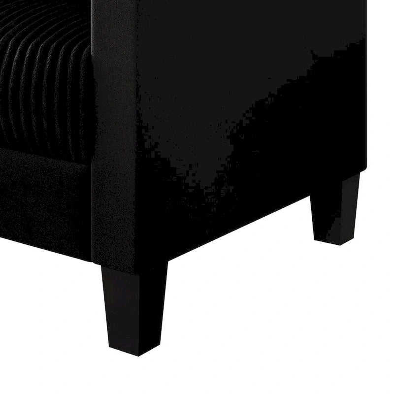 CraftPorch Corduroy Mid-Century Modern Velvet Upholstered Loveseat