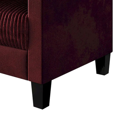 CraftPorch Corduroy Mid-Century Modern Velvet Upholstered Loveseat