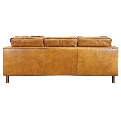 Weston Natural Luxury Leather Minimalist Sofa - 78.8W x 35.5D x 33.5H