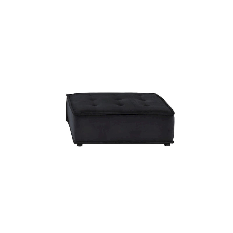 Velvet 5-Person Combination Sofa with Ottoman