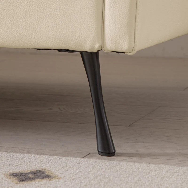 Modern L-Shaped Sofa Couch With Convertible Ottoman