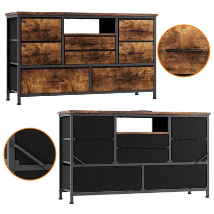 Dresser TV Stand with Power Outlet & Led for 55 TV - 55 inches