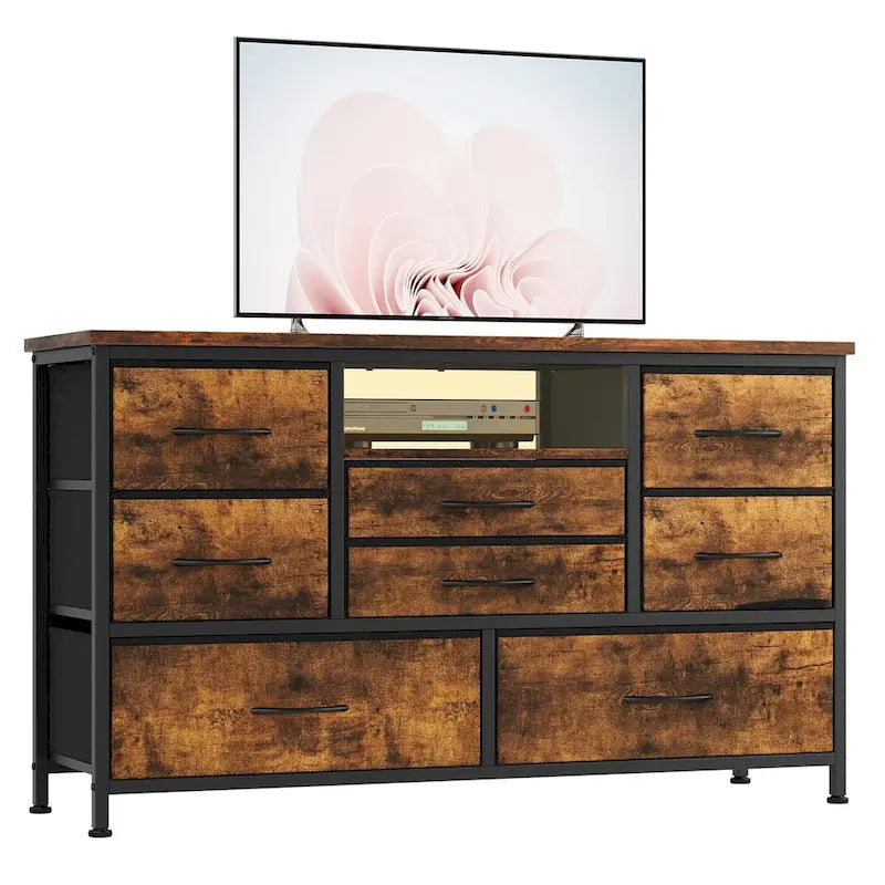 Dresser TV Stand with Power Outlet & Led for 55 TV - 55 inches