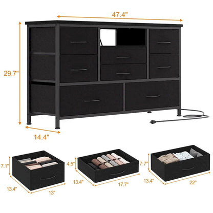 Dresser TV Stand with Power Outlet & Led for 55 TV - 55 inches