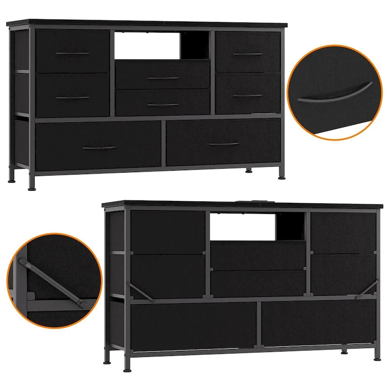 Dresser TV Stand with Power Outlet & Led for 55 TV - 55 inches