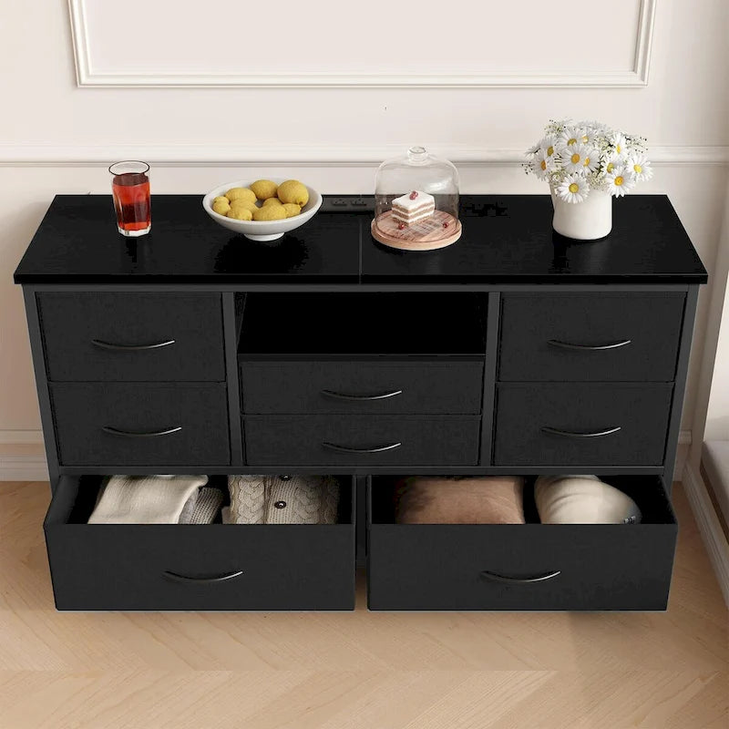 Dresser TV Stand with Power Outlet & Led for 55 TV - 55 inches