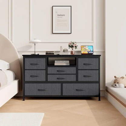 Dresser TV Stand with Power Outlet & Led for 55 TV - 55 inches