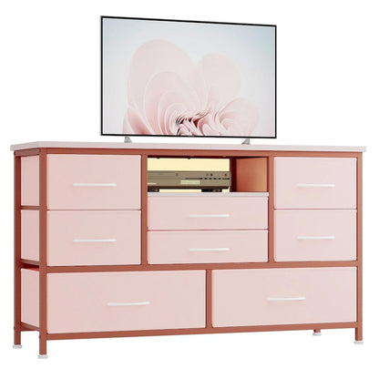 Dresser TV Stand with Power Outlet & Led for 55 TV - 55 inches