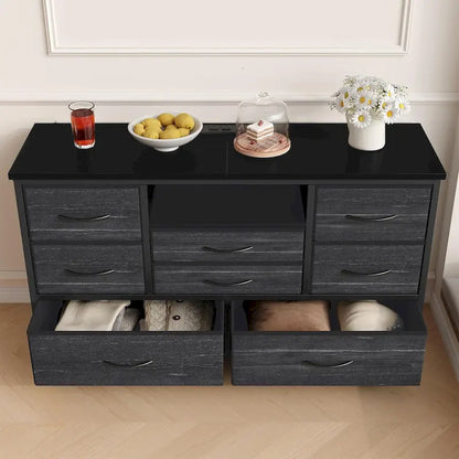 Dresser TV Stand with Power Outlet & Led for 55 TV - 55 inches