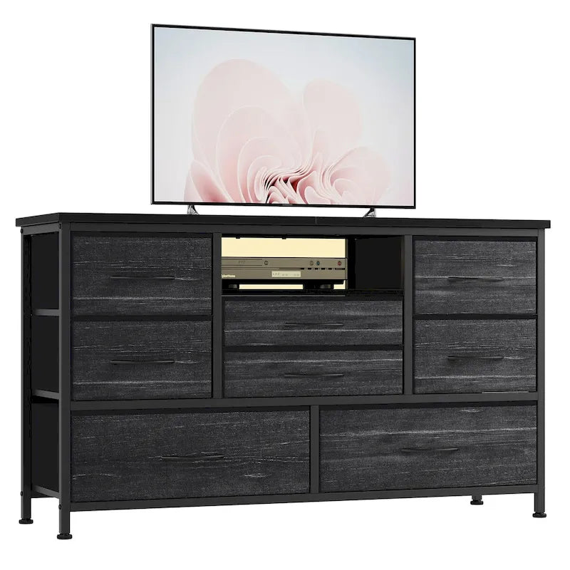Dresser TV Stand with Power Outlet & Led for 55 TV - 55 inches