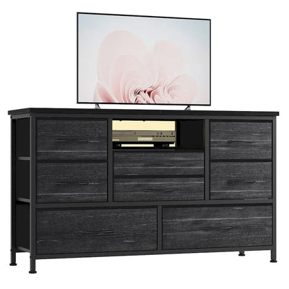 Dresser TV Stand with Power Outlet & Led for 55 TV - 55 inches