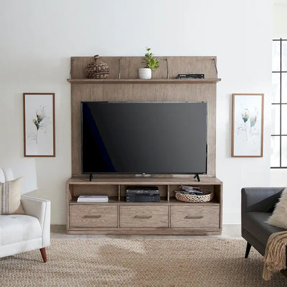 City Scape Burnished Beige Entertainment Center