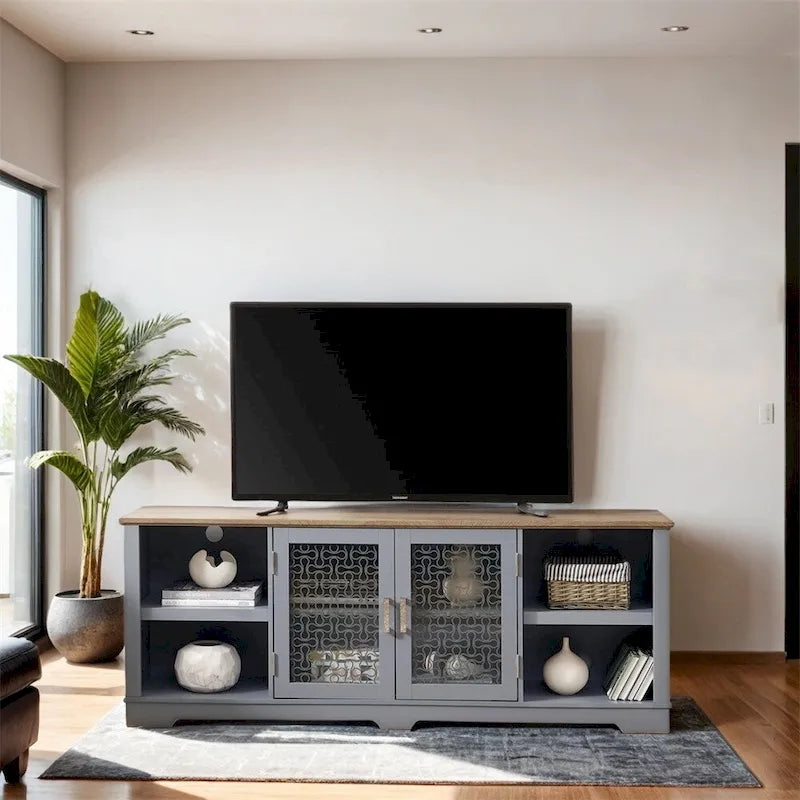 Modern Farmhouse TV Media Stand,Large Home Entertainment Console