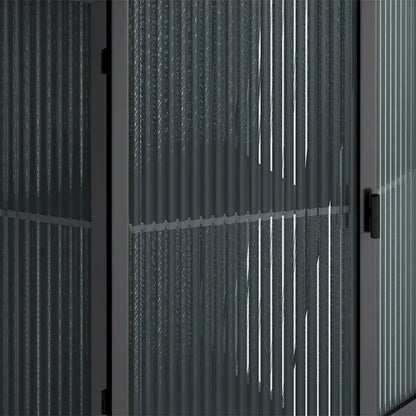 22.25 Floor Coner Cabinet with Tempered Glass Door & Storage Shelves