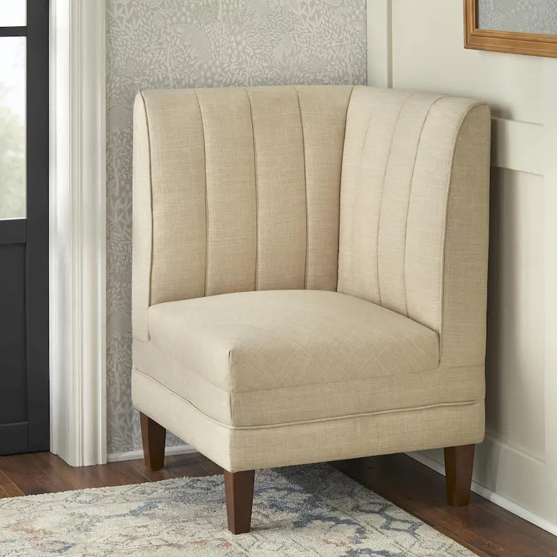 Lifestorey Kerrington Channel Back Upholstered Corner Seat