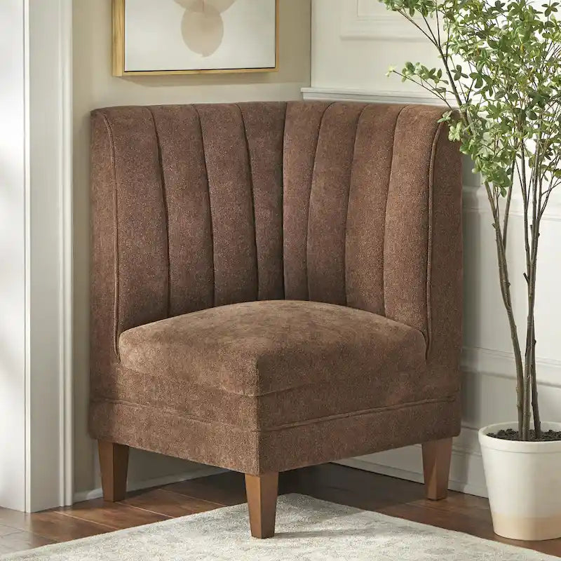 Lifestorey Kerrington Channel Back Upholstered Corner Seat
