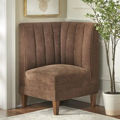 Lifestorey Kerrington Channel Back Upholstered Corner Seat