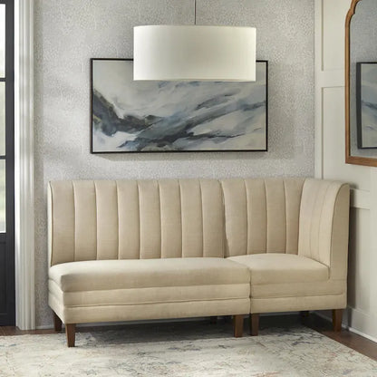 Lifestorey Kerrington Channel Back Upholstered Corner Seat