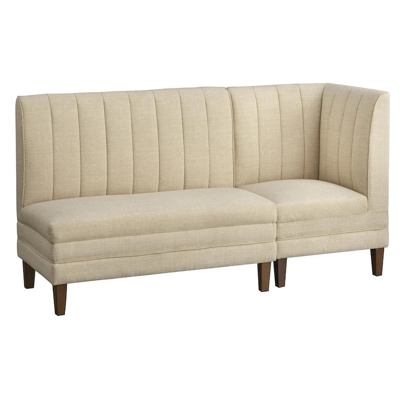 Lifestorey Kerrington Channel Back Upholstered Corner Seat