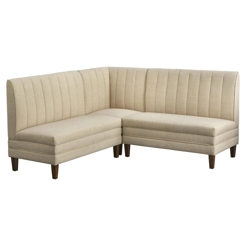 Lifestorey Kerrington Channel Back Upholstered Corner Seat