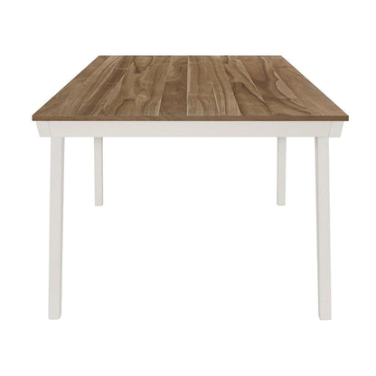 Prospect Natural Acacia and Off White Dining Table with Flared Leg