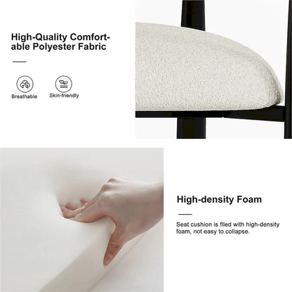 9 - Piece 94.48 Modern Minimalist Extendable Sintered Stone Top Dining Set with 8 Fabric Chair