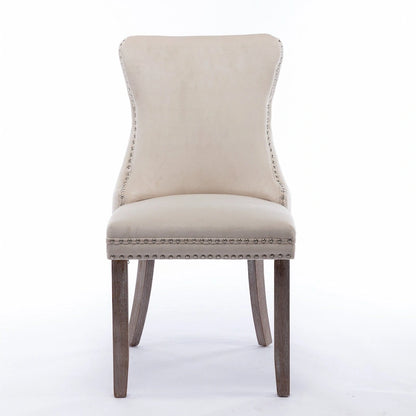 Upholstered Wing-Back Dining Chair Set Of 2