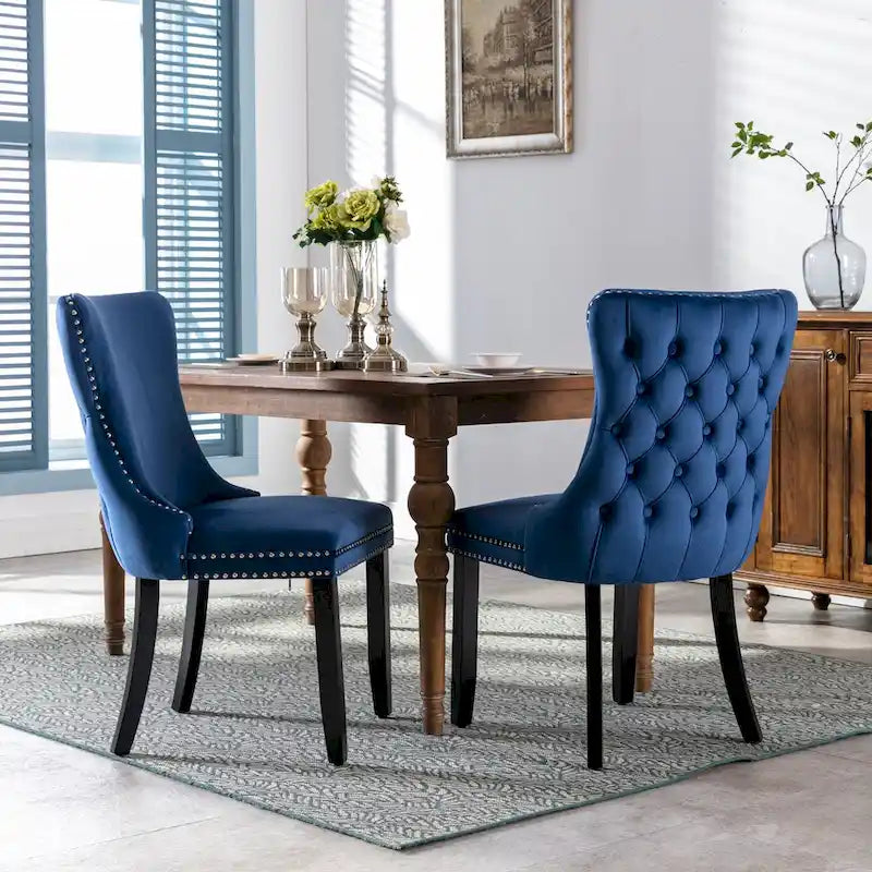 Upholstered Wing-Back Dining Chair Set Of 2