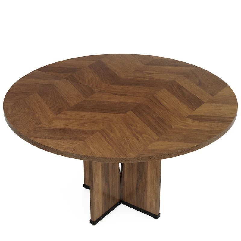 Wood 39.37-inch Round Dining Table for Kitchen Dining Room
