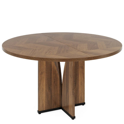 Wood 39.37-inch Round Dining Table for Kitchen Dining Room