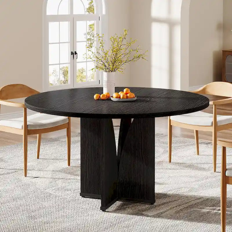 Wood 39.37-inch Round Dining Table for Kitchen Dining Room