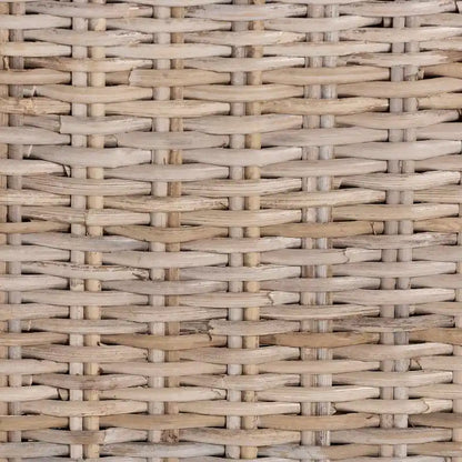 bali & pari Santiago Bohemian Grey Natural Kubu Rattan and Mango Wood Dining Chair