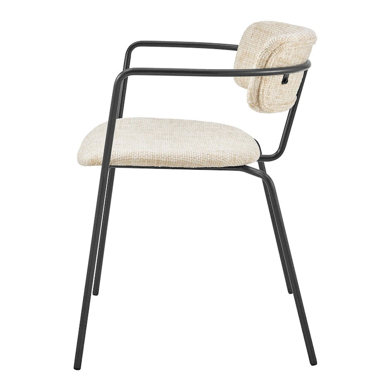 Alivia Fabric Dining Side Arm Chair, (Set of 2)