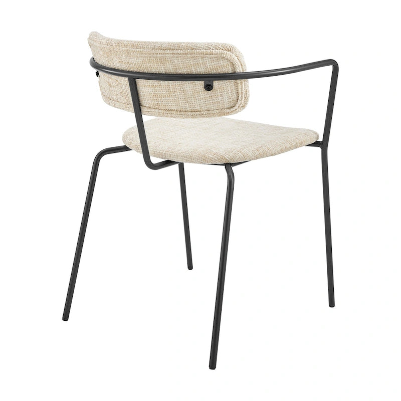 Alivia Fabric Dining Side Arm Chair, (Set of 2)