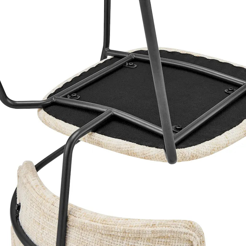 Alivia Fabric Dining Side Arm Chair, (Set of 2)