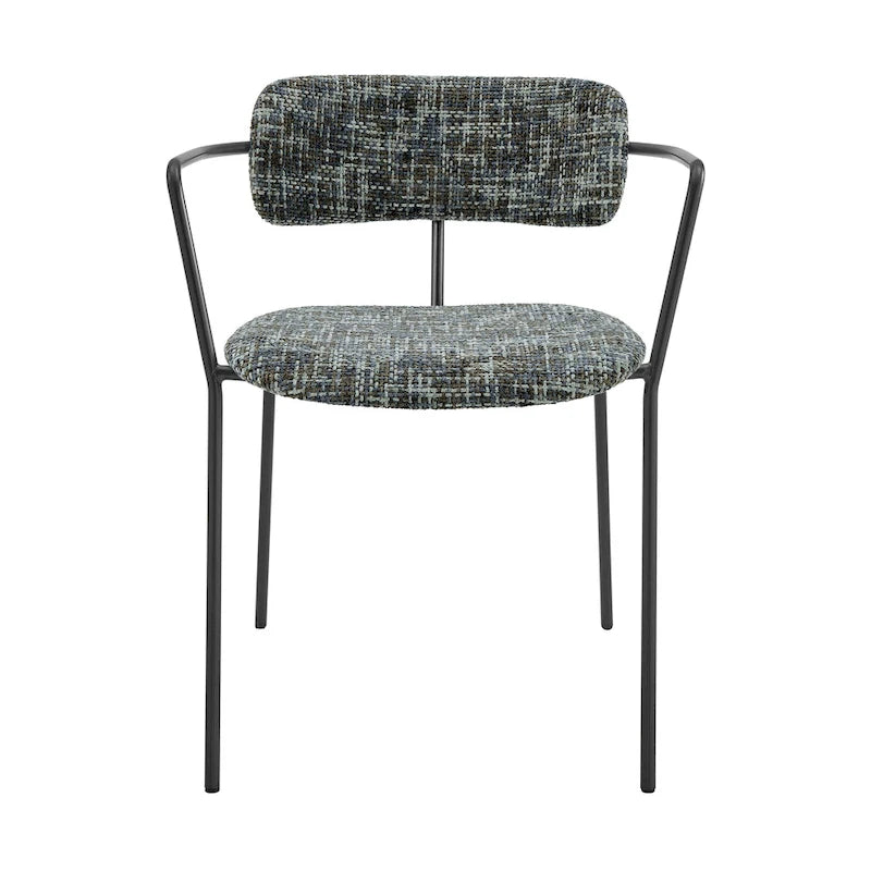 Alivia Fabric Dining Side Arm Chair, (Set of 2)