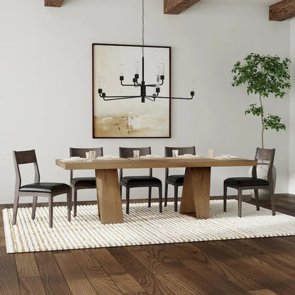 Classic Home Arleth 94 Reclaimed Oak Transitional Dining Table in Natural