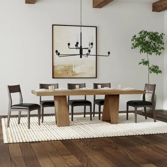 Classic Home Arleth 94 Reclaimed Oak Transitional Dining Table in Natural
