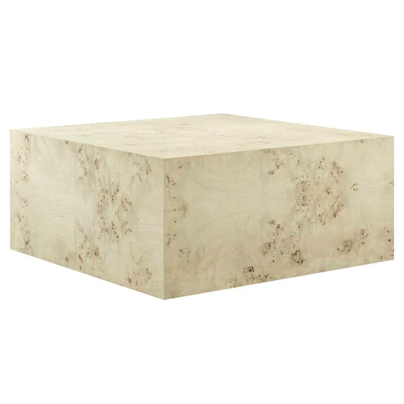 Cosmos 36 Square Burl Wood Coffee Table - N/A